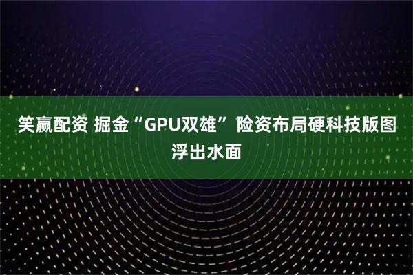 笑赢配资 掘金“GPU双雄” 险资布局硬科技版图浮出水面